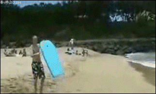 boogie board face plant