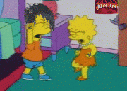 simpsons bart and lisa fighting