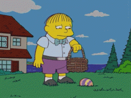 simpsons ralph easter egg hunting