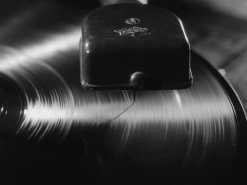 spinning record