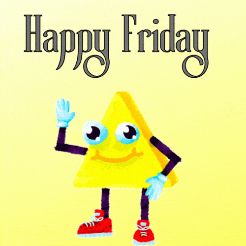 happy friday cheese triangle animated gif