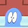Happy Blue Blob Cartoon Gif