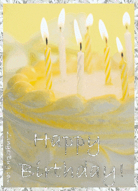 yellow happy birthday cake tg