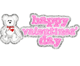 Happy Valentines Day Glitter Sticker Gif