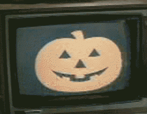 halloween pumpkin on tv tg